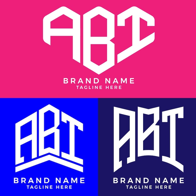 Logotipo de la letra ABI. ABI mejor imagen vectorial. Diseño de logotipo ABI Monogram para empresarios y empresas.