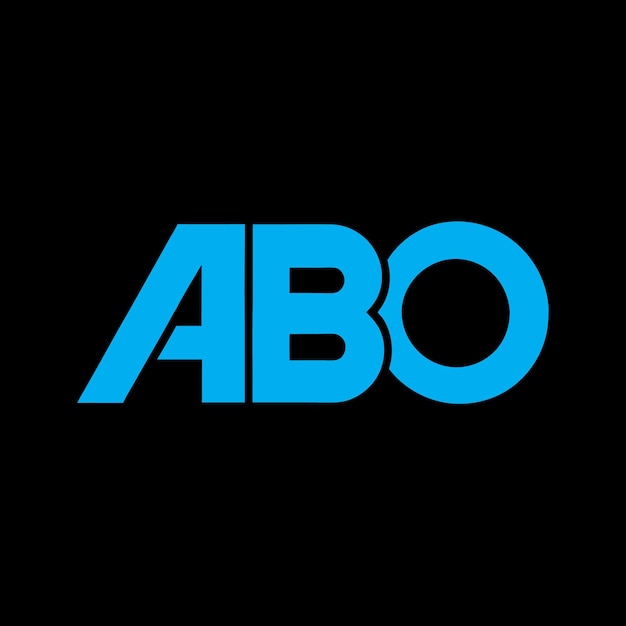 Logotipo de la letra ABO Diseño creativo Monograma de la ABO Logotipo Concepto único Vector