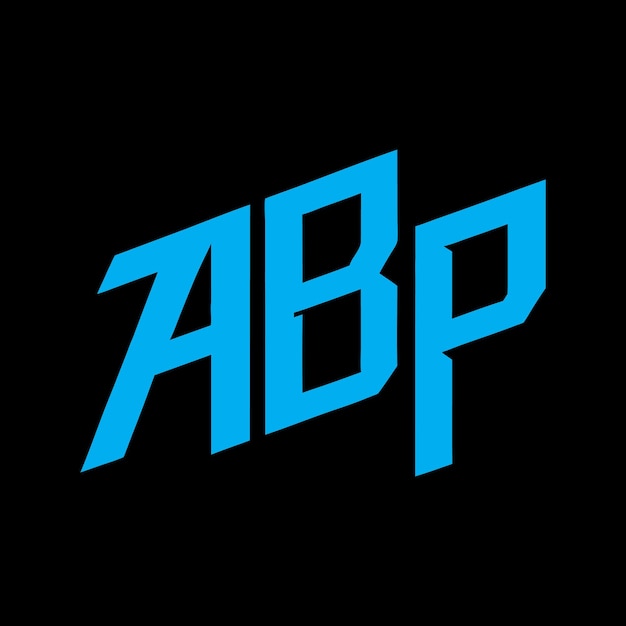 Logotipo de la letra ABP Diseño creativo Monograma ABP Logotipo Concepto único Vector