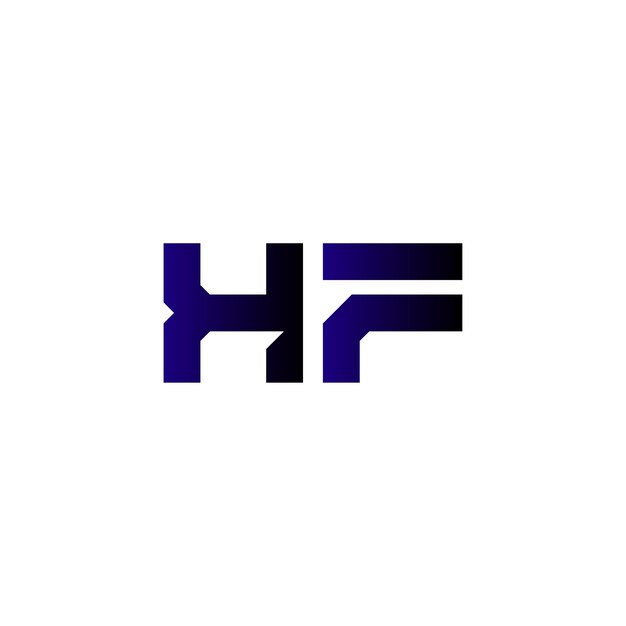 logotipo de la letra abstract hf