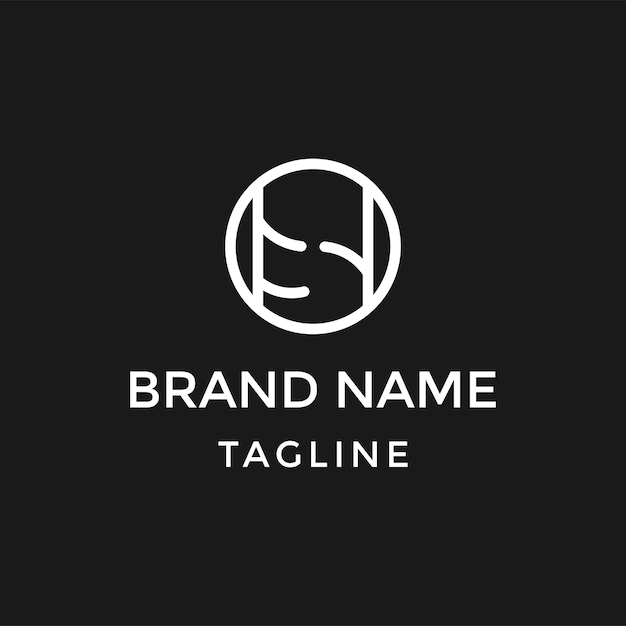 Logotipo de letra abstracta SE. Este icono del logotipo incorpora una forma abstracta de forma creativa.