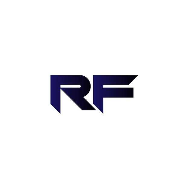 el logotipo de la letra abstracta rf