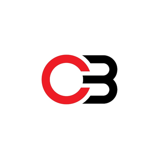 Logotipo de la letra abstracta vectorial libre cb o bc
