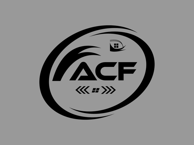 Vector logotipo de la letra acf diseño acf logotipo de monograma simple y moderno diseño vectorial de alfabeto abstracto