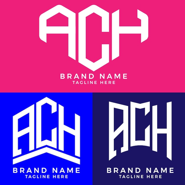 Logotipo de la letra ACH. ACH mejor imagen vectorial. Diseño de logotipo ACH Monogram para empresarios y empresas.