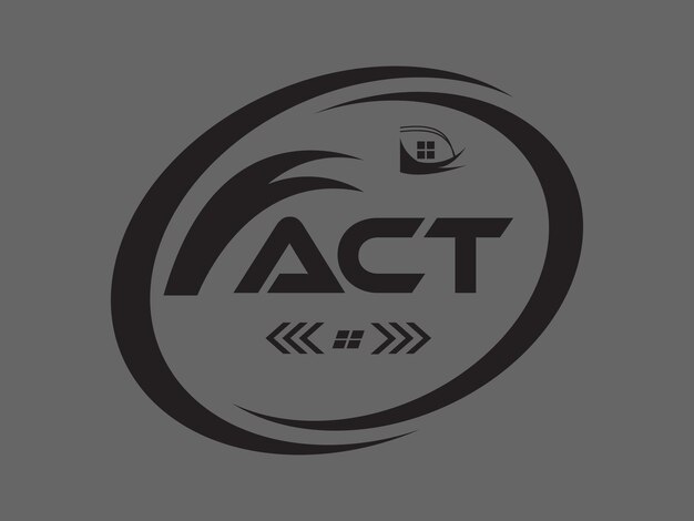 Logotipo de la letra ACT Diseño Logotipo de monograma simple y moderno Abstracto Diseño vectorial del alfabeto