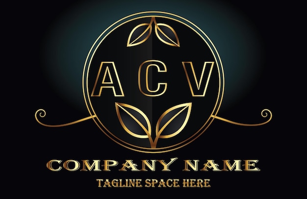 Vector el logotipo de la letra acv