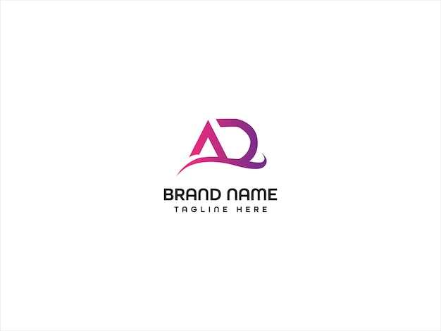 El logotipo de la letra AD
