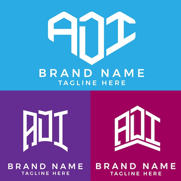 Logotipo de la letra ADI. ADI mejor imagen vectorial. Diseño de logotipo ADI Monogram para empresarios y empresas.