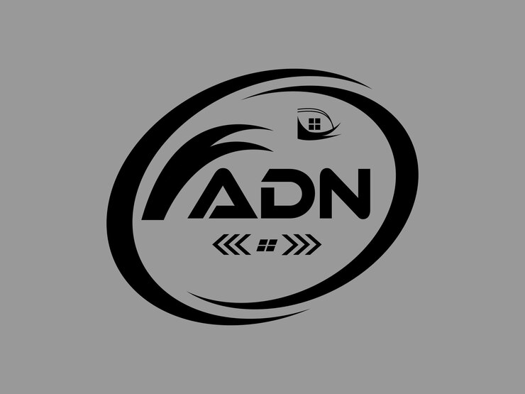 Vector logotipo de la letra adn diseño adn logotipo de monograma simple y moderno abstracto diseño vectorial del alfabeto