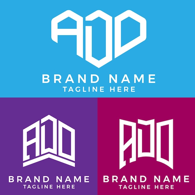 Logotipo de la letra ADO. ADO mejor imagen vectorial. Diseño de logotipo ADO Monogram para empresarios y empresas.