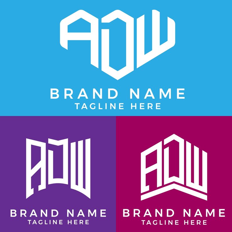 Vector logotipo de la letra adw. adw mejor imagen vectorial. diseño de logotipo adw monogram para empresarios y empresas.