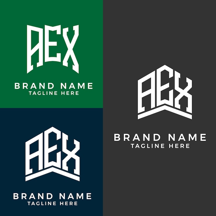 Vector logotipo de la letra aex. diseño de logotipo aex monogram para empresarios y empresas.