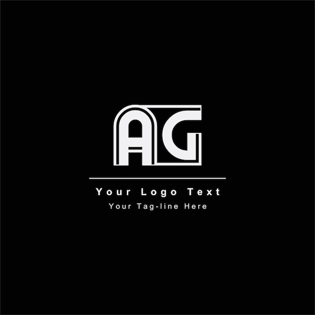 Vector logotipo de letra ag o ga único atractivo creativo moderno inicial ag ga ag logotipo de icono de letra basado en inicial