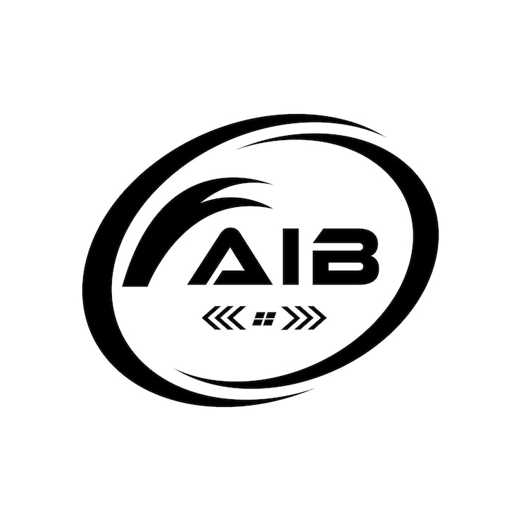 Vector logotipo de la letra aib diseño aib logotipo de monograma simple y moderno abstracto diseño vectorial alfabético
