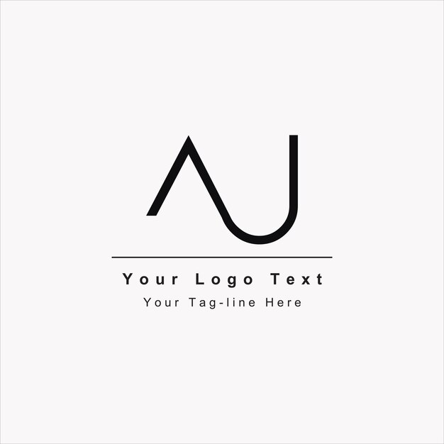 Logotipo de letra AJ o JA Único, atractivo, creativo, moderno, inicial AJ JA AJ logotipo de icono de letra basado en la inicial