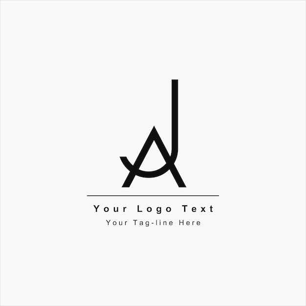 Logotipo de letra AJ o JA Único, atractivo, creativo, moderno, inicial AJ JA AJ logotipo de icono de letra basado en la inicial