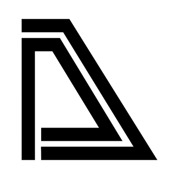el logotipo de la letra aj simple