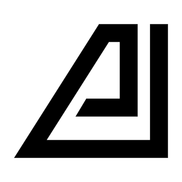 el logotipo de la letra aj simple