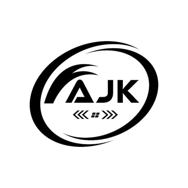 Logotipo de la letra AJK Diseño AJK Logotipo de monograma simple y moderno Diseño vectorial de alfabeto abstracto