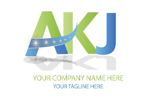 El logotipo de la letra AKJ