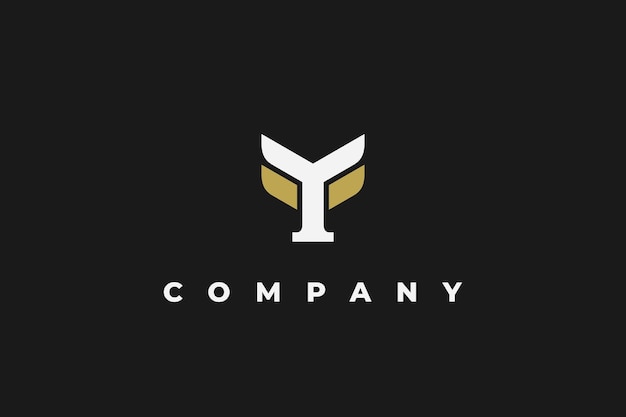 logotipo letra y ala negocio