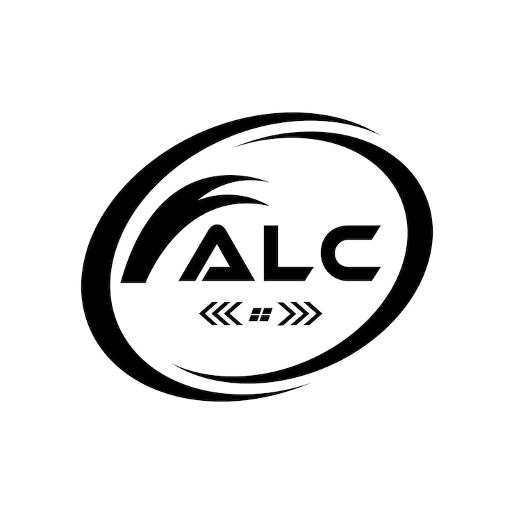 Vector logotipo de la letra alc diseño alc logotipo de monograma simple y moderno abstracto diseño vectorial alfabético