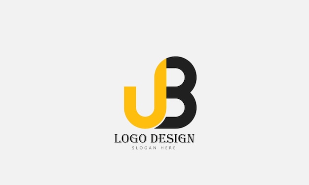 logotipo letra alfabeto UB diseño template vectorial