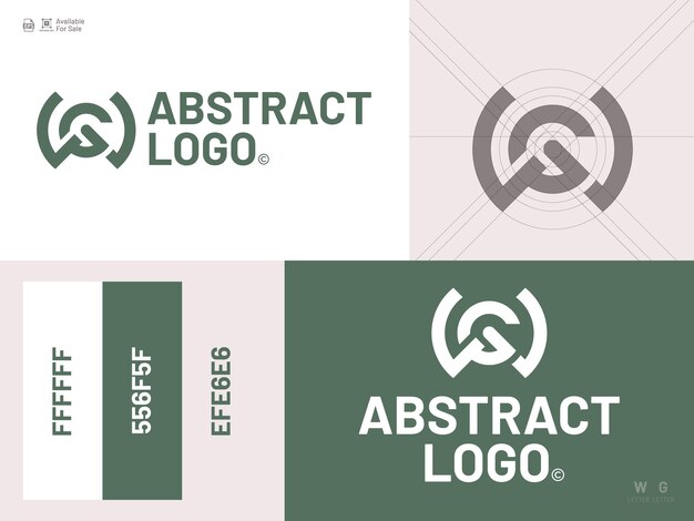 El logotipo de la letra del alfabeto W G W G GW