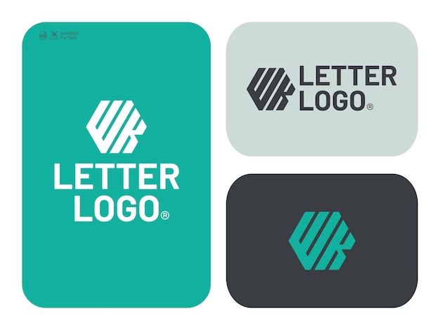 El logotipo de la letra del alfabeto W WK K KW