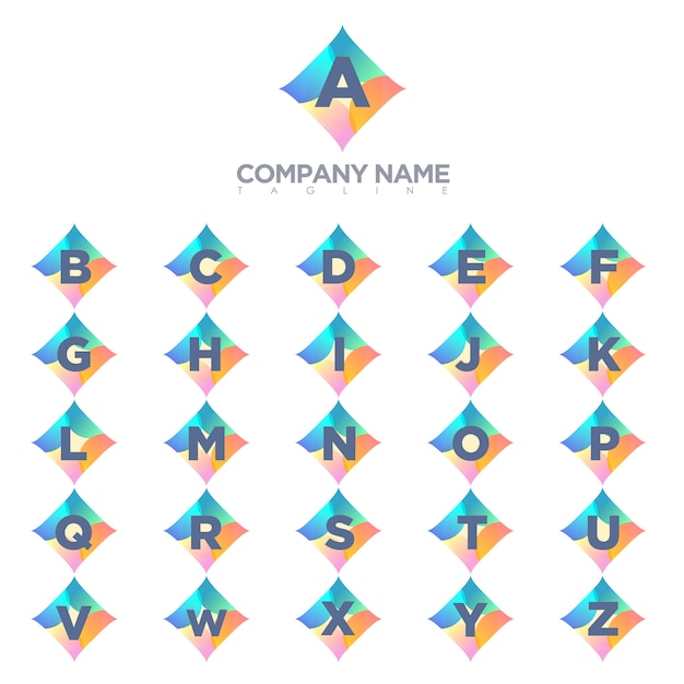 LOGOTIPO DE LETRA DE ALFABETO