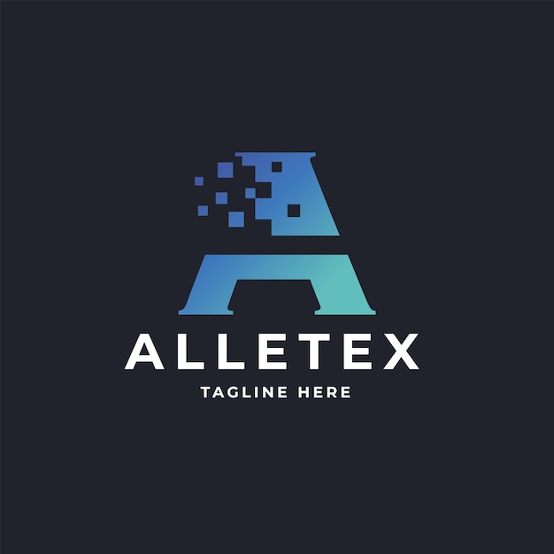 Vector logotipo de la letra a de alletex