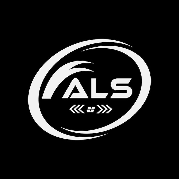 Logotipo de la letra ALS Diseño ALS Logotipo de monograma simple y moderno Abstracto Diseño vectorial del alfabeto