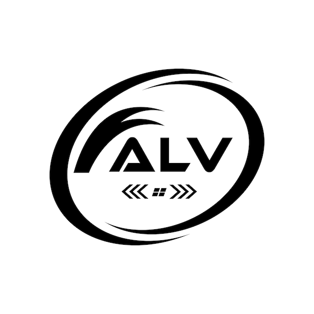 Logotipo de la letra ALV Diseño ALV Logotipo de monograma sencillo y moderno Abstracto Diseño vectorial alfabético
