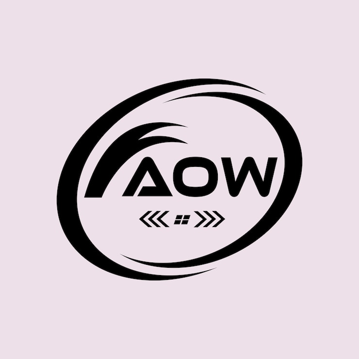 Vector un logotipo de letra aow diseño aow logotipo de monograma simple y moderno diseño vectorial de alfabeto abstracto