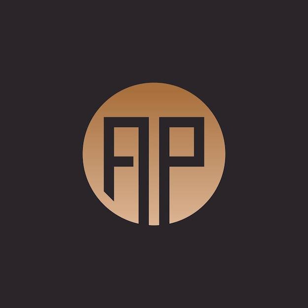 Logotipo de la letra AP concepto simple Vector Premium
