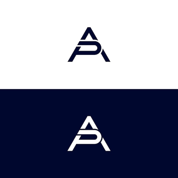 El logotipo de la letra AP o PA es un icono de letra única, atractiva, creativa y moderna basada en las iniciales AP PA A P.