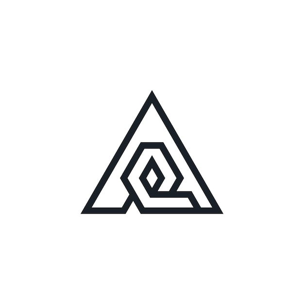 Logotipo de la letra AQ o QA