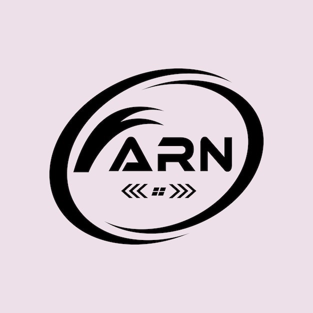 Logotipo de la letra ARN Diseño ARN Logotipo de monograma simple y moderno Abstracto Diseño vectorial del alfabeto