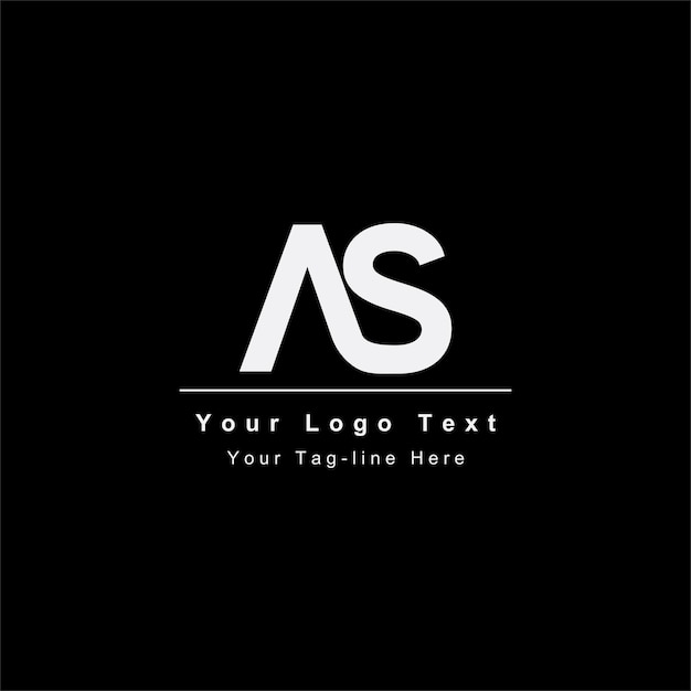 Logotipo de la letra AS o SA Único, atractivo, creativo, moderno, inicial AS SA AS logotipo de icono de letra basado en la inicial
