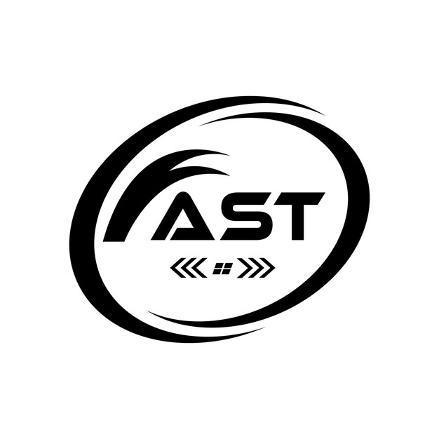 Logotipo de la letra AST Diseño AST Logotipo de monograma simple y moderno Diseño vectorial de alfabeto abstracto