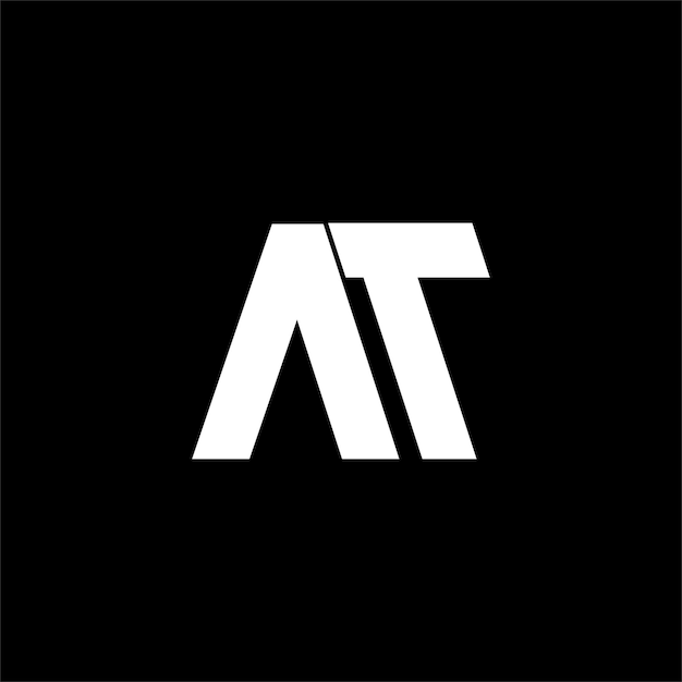 Logotipo de la letra AT o TA Único, atractivo, creativo, moderno, inicial AT TA AT logotipo de icono de letra basado en la inicial