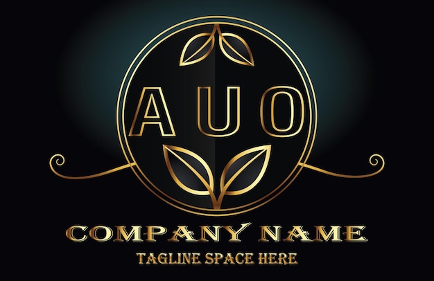 Vector logotipo de la letra auo