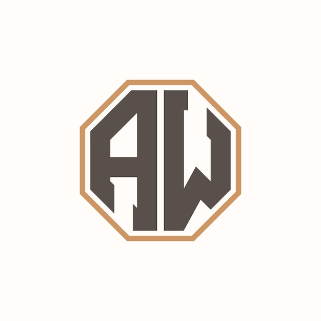 Logotipo de la letra AW moderna para la identidad de marca de negocios corporativos Diseño creativo del logotipo AW