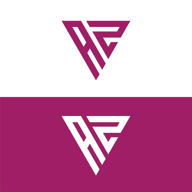 El logotipo de la letra AZ