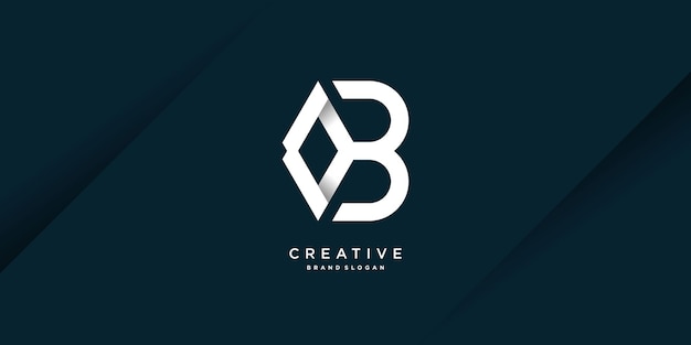 Logotipo de la letra B con concepto moderno creativo Premium Vector parte 3