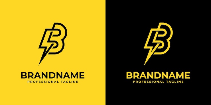Vector logotipo de la letra b energy adecuado para cualquier negocio relacionado con la energía o la electricidad con las iniciales b