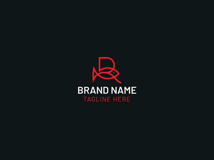 Vector un logotipo de la letra b con un fondo negro
