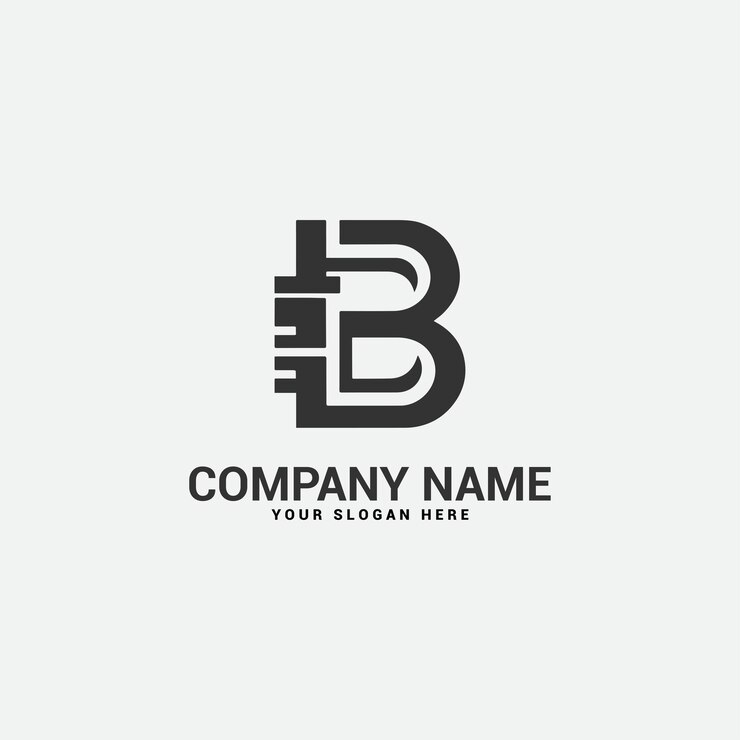 Vector logotipo de la letra b font de alfabeto digital abstracto moderno tipografía de tecnología mínima espor urbano creativo