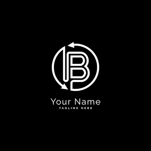 Logotipo de la letra B - Logotipo de la empresa para la letra inicial B en forma de círculo - Logotipo de la empresa simple